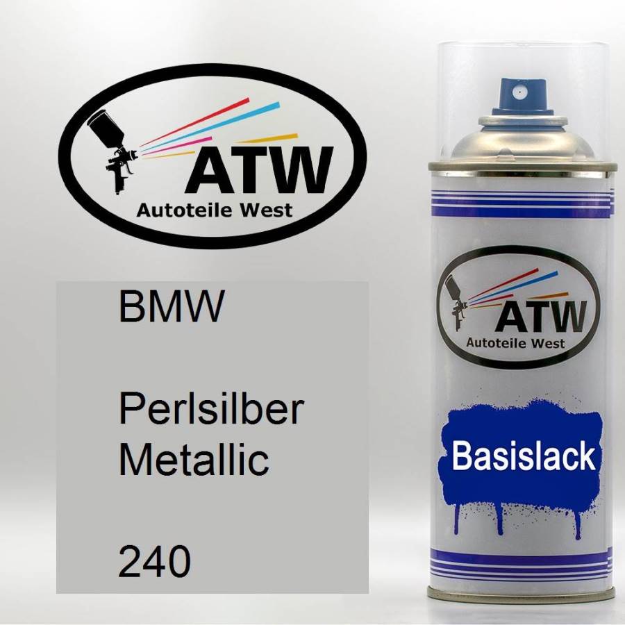 BMW, Perlsilber Metallic, 240: 400ml Sprühdose, von ATW Autoteile West.